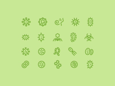 Virus icons disease icon icons line linear lines minimalism minimalist sick sickness virus