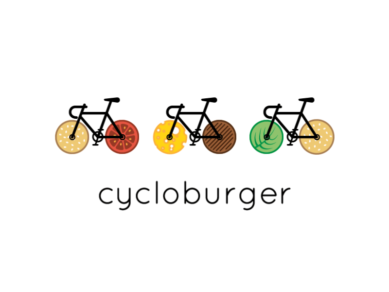 Cycloburger Animated ae after effects animation bike burger gif logo