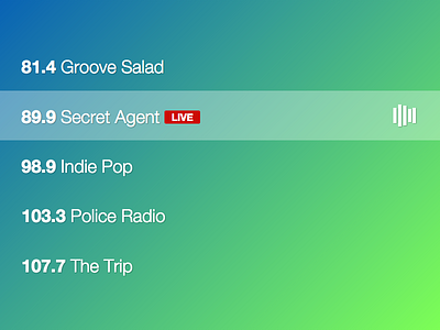 Howler Radio Demo audio audio player gradient howler live minimal music player radio song