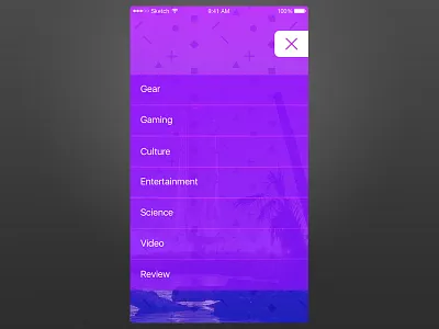 Sidemenu UI geometric illustrator ios pattern purple sidemenu sketch space