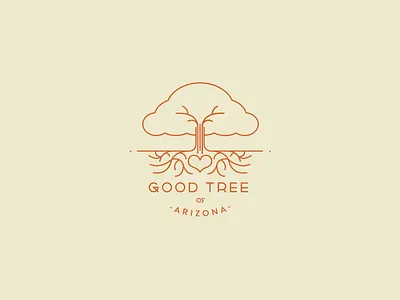 Good Tree Branding branding graphic design heart icon identity logo design mark outlines roots tree visual identity