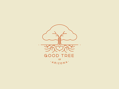 Good Tree Branding branding graphic design heart icon identity logo design mark outlines roots tree visual identity