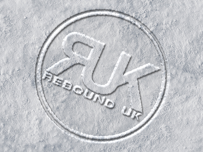 Rebound UK snow imprinted logo logo snow