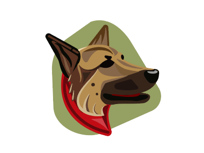 "Rhubarb/Rhuby" German Shepherd Vector dog german lines pet pets portrait shepherd vector