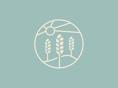 grain icon concept grain icon lines logo simple sun wheat