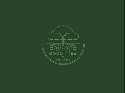 Good Tree Branding branding graphic design heart icon identity logo design mark outlines roots tree visual identity