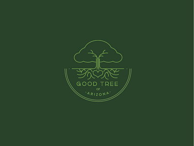 Good Tree Branding branding graphic design heart icon identity logo design mark outlines roots tree visual identity