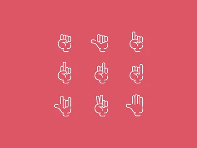 Handicons hand icons vector