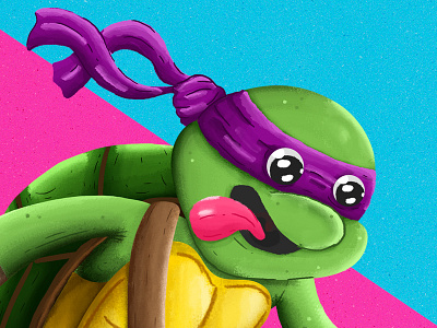 donatello tortuga ninja TMNT brush character design illustration ninja tmnt turtles vector