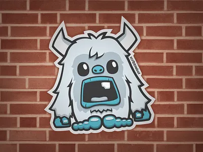 Yeti Sticker abominable snowman sticker yeti
