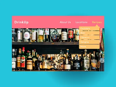 DailyUI #027: Dropdown colors dailyui drink dropdown