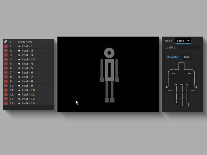 Rigging namer demo ae after effects animation demo rigging script share wip