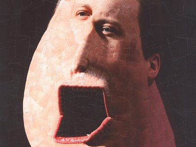 David Cameron crop collage david cameron paper portrait