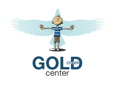 Gold Creek Center character child color colour design illustrator kid logo playful silhouette