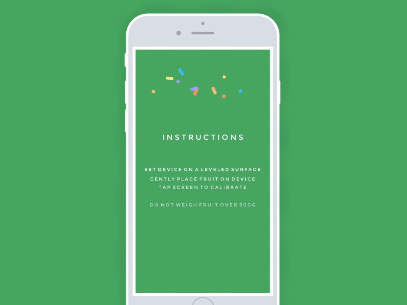 Fruit Scale Loading Screen confetti launch screen loading