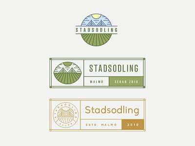 Stadsodling Malmö bridge farm farming flat icon land logo logotype malmö minimal sweden