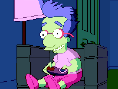 WELCOME THRILLHO milhouse pixel pixelart simpsons thrillhouse