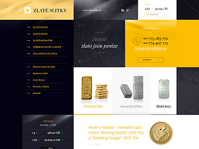 Gold Investment website redesign black dark exclusive gold homepage webdesign website