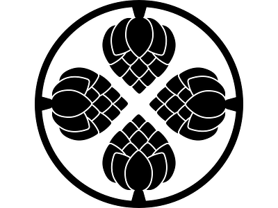 Hops Mon beer crest hops illustration japan kamon mon