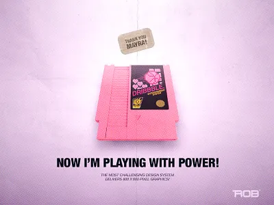 Playing with dribbble! 1987 brand branding c4d invite nintendo photoshop videogame web
