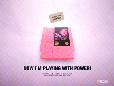Playing with dribbble! 1987 brand branding c4d invite nintendo photoshop videogame web