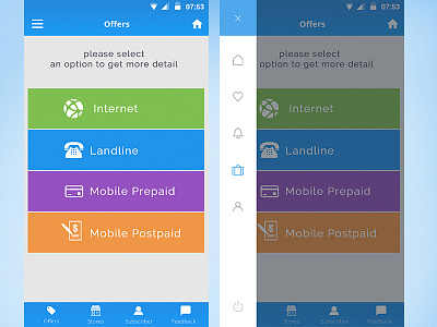 Offers app Menu branding graphic design illustration logo uiux