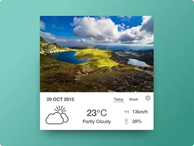 Day 010 - Weather Widget 100days card interface ui weather widget