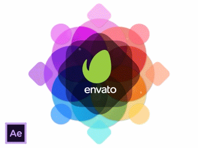 Simple Colorful Flowers Logo aftereffect apple color design floral graphics intro logotype opener reveal templates wwdc