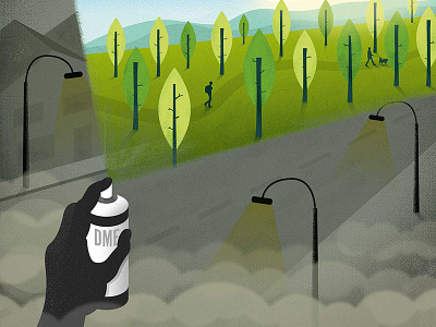 Spray Can Fuel Editorial Illustration b2b editorial fuel illustration spray can