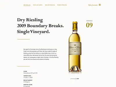 Fine Wines website layout clean design layout minimal profile typography ui website wines