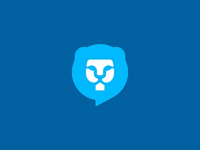 TY Lion Logomark 829 dan fleming lion logomark speech bubble