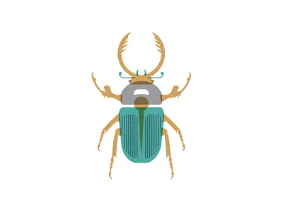 Beetle 4.0 beetle bug insect overprinting print screen simple