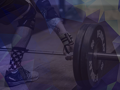 Crossfit Meets Low Poly crossfit dark fitness hero image low poly rounded hexagon