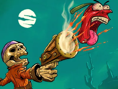 Character Design animation cartoon food funny gun humor illustration photoshop pirate skulls