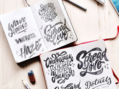 sketches art hand lettering logo print sketch type