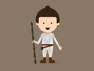 Rey illustration rey star wars vector