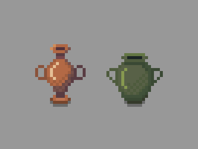 2D Pixel Art Pots 2d art assets clay design game pixel pots vases