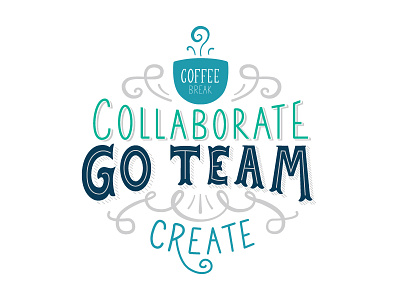 Go Team design go team illustration lettering type