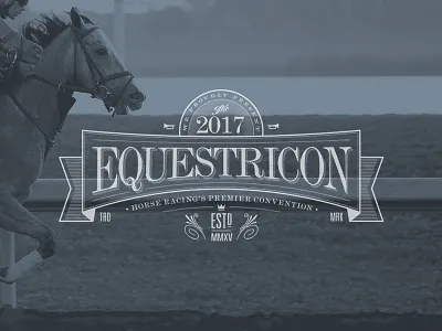 Equestricon branding hero homepage horse landing layout logo racing typography