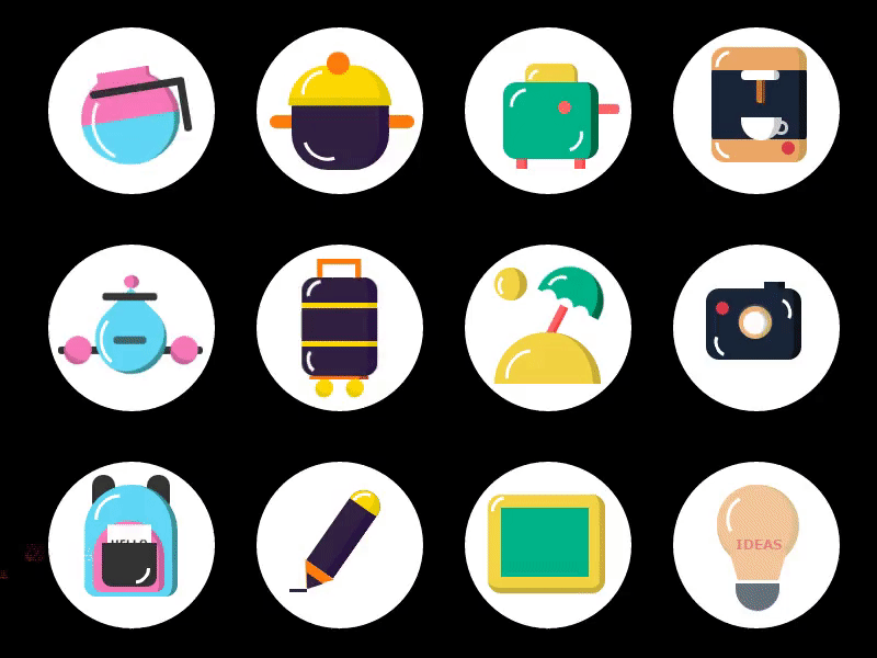 Funny css icons by Judith on Dribbble