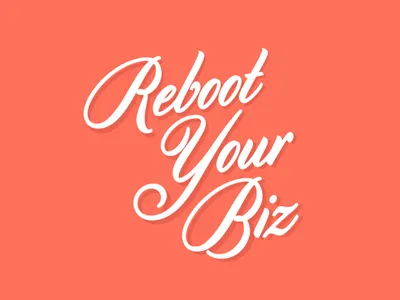 Reboot Your Biz Logo feminine logo script