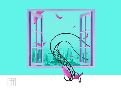 Underworld banana city cityscape image making octopus sky surrealism underworld window world