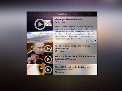 Daily UI 094 094 daily ui feed news video web