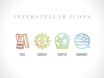 Interstellar Icons cooper galaxy interstellar planet ranger robot space spaceman spacesuit tars