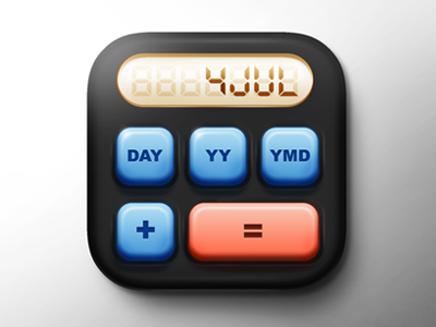 Date Calculator IOS Icon 3d 3d icon android calculator date game ios ios icon iphone numbers ui