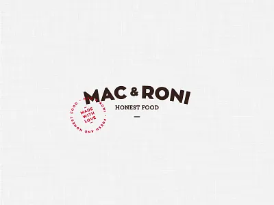Mac'n'Roni Logo food italian logo macheroni macncheese