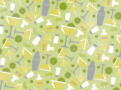 Margarita Pattern booze illustration lime margarita pattern patterning repeating salt tequila