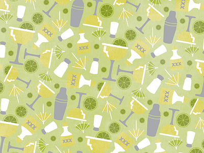 Margarita Pattern booze illustration lime margarita pattern patterning repeating salt tequila