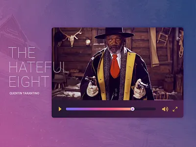 Player - DailyUI #009 codepen dailyui freebie player skin the hateful eight video