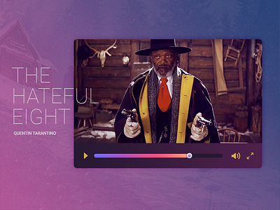 Player - DailyUI #009 codepen dailyui freebie player skin the hateful eight video